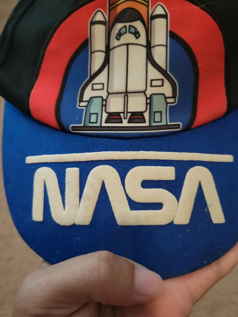 Toddler Black and Blue Rocket Cap